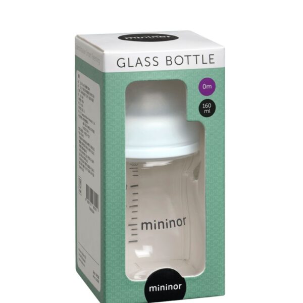 MININOR glass feeding bottle, 0 months, 160 ml