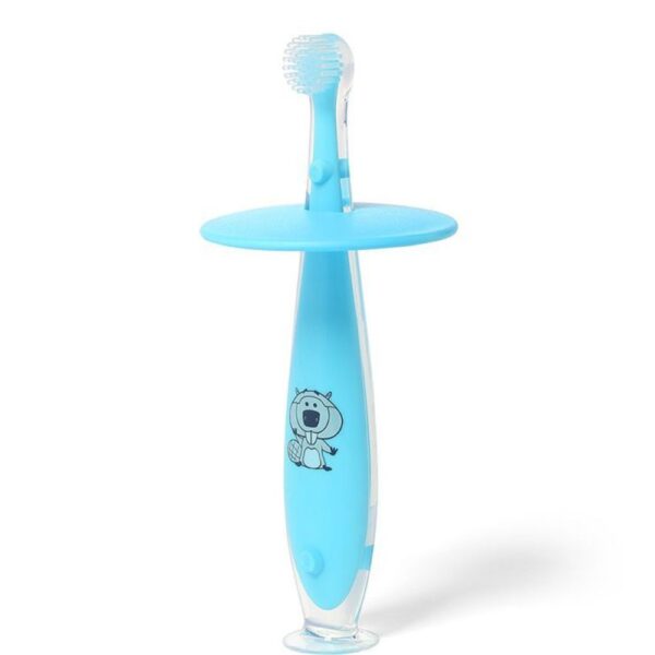 BABYONO toothbrush with suction cup, from 6 months, Blue