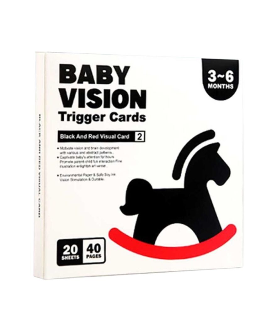 Baby activity cards, Black/White/Red, 1 pcs.