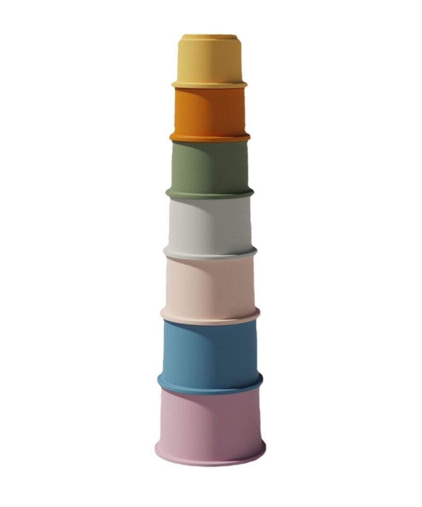 Silicone puzzle cups, Colorful, 1 pc